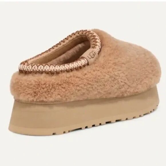 UGG Tazz Maxi Curly Genuine Shearling Platform Slipper Size 10 - Picture 2 of 10
